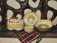 Bulgarian Handmade Pottery - wide variety of products and dinnerware: serving plates, bowls, cooking dishes, casseroles, mugs, milk cups, cups, pitchers, salt pepper shakers, ashtrays, garden ceramics, pots, amphoras, garden figures