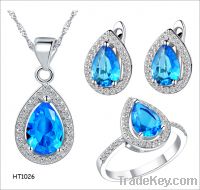 925 sterling silver jewelry sets with CZ stone