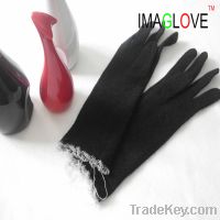 Sell 100% Cashmere Knitted Glove, leather glove lining