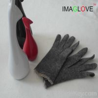 Sell 50% Cashmere 50% Wool Knitted Leather Glove Lining, Women Winter Warm