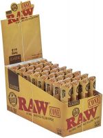 RAW Cones 32 Packs of 6, Pre Rolled Rolling Papers, 1 1/4 Size 84mm Pre Rolled Unbleached Paper Cones 1000/Box, Smoking Paper, Smoking Cones in Stock