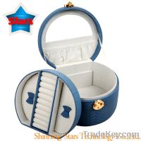 Sell  Ladies Round Jewelry Box / Ring Box with a Tray and Mirror