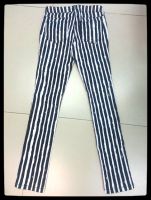 Sell Cotton Spandex  Skinny Cracked Stripe Printed Jeans