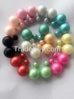 Very popular and cheap lady's double ball earring