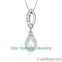 925 sterling silver pendant with pearl