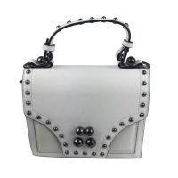 2018 PU Leather Handbag with murshroom-shaped rivet