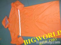 Sell safety rain coat  PVC/polyester working rain coat