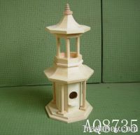 Sell wooden bird house with tower shape