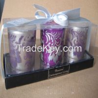 gold powder glass jar candles for christmas day use 2015