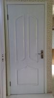 PVC veneer MDF wood interior door with glass design