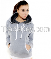 Unisex cotton hoodie crewneck sweatshirt with pockets