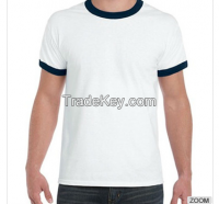100% Ring-spun pre-shrunk mens cotton solid color T-shirt