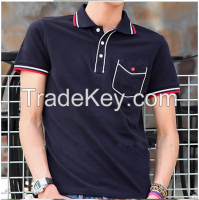 shanghai coloful beads pique fabric polo t -shirt wholesale