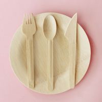 Round Bamboo veneer Plate for picnic, parties, BBQ, Wedding ...