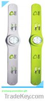 Sell printing logo silicone slap watch
