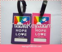 fashion promotional gift soft PVC bag tag