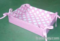Pink TC fabric with nonwoven fabric Folding storage box