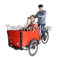 three wheel electric family cargo bike
