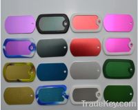 rectangle anodized aluminum dog tag