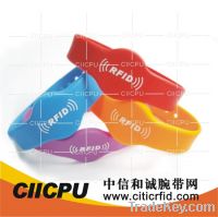 Sell RFID Silicone Oval brace/wristband(Concave Convex Button)