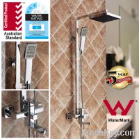 8'' Square Shower Set with Handheld Shower Head/Rose & Mixer Brass