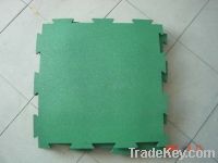 Interlocking rubber mat