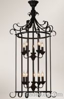 Free Installation Handmade Classic Long Chandeliers Cage Lamp