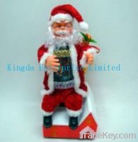 Sell Electric Santa Claus sitting on a house for Christmas decoration