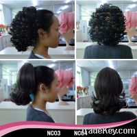 Sell A afro black curl ponytail synthetic hair