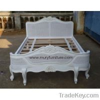 Michaela french rattan bed with curve
