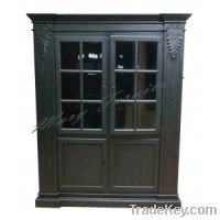 French Bookcase With 2 Glass Doors And 2 Panel Doors