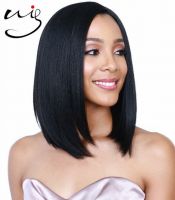 hot selling top quality unprocessed natural black human hair wigs , beauty bob full lace wig for women