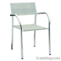 Garden and dinning used white rattan chair