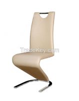 Z Shape Black PU Dining Chair