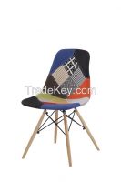 Fabric Covered Emaes Chair /Wooden Legs Dining Chair