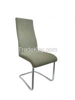 Fabric Dining Chair /Steel Chrome Dining Room Chairs