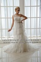 factory allover lace beads belt Wedding dress
