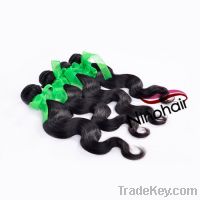 Sell 5A grade brazilian body wave natural color human hair weft