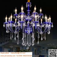 Colorful LED hotel Mall Chandelier Light Crystal Lightings Factory Supplier