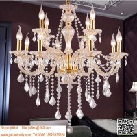 Led k9 crystal candle chandelier Classic decorating LED pendent light Factory Supplier