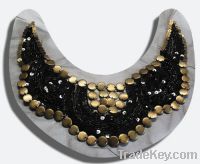 Sell beaded patch applique garment collar W813