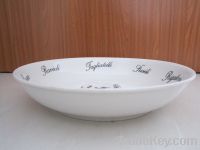 Porcelain Salad Bowl, Customized Logos, Designs are Accepted