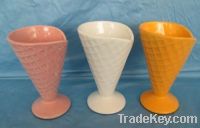 Ceramic Ice Cream Cups, Passed FDA, CA65, LFGB, 84/500/EEC