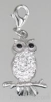 Fashion , Animal, Owl Charms for bracelet, 925 Silver Charms, Pendants