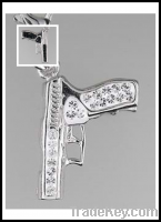 Fashion , Animal, Gun Charms for bracelet, 925 Silver Charms, Pendants