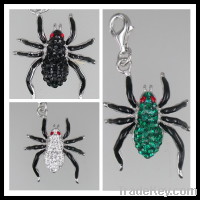Fashion , Animal, Spider Charms for bracelet, 925 Silver Charms, Pendants