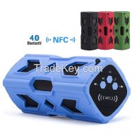 PT-390 Portable Active Bluetooth V4.0 Speaker with LED Indicator for iPhone Waterproof NFC Speaker
