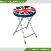 Metal folding stool with London flag XC-9A-007 LONDON