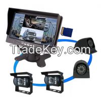 7" Monitor with Quad Images & Built-in DVR