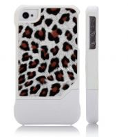 Sell Leopard Combo Hard High Impact  Armor White Case for Apple iPhone4 4S